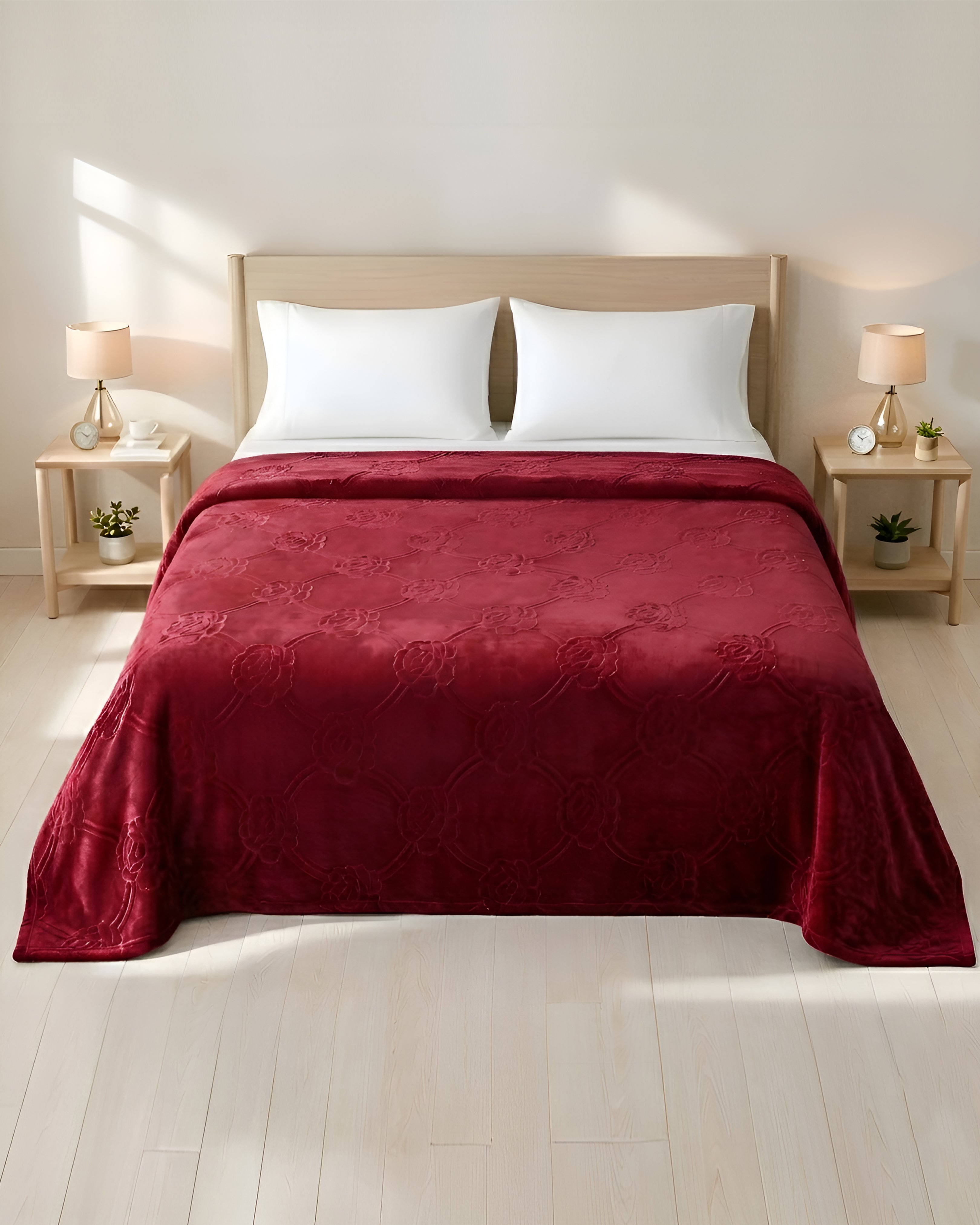 Mansion AC Flannel Blanket - Red