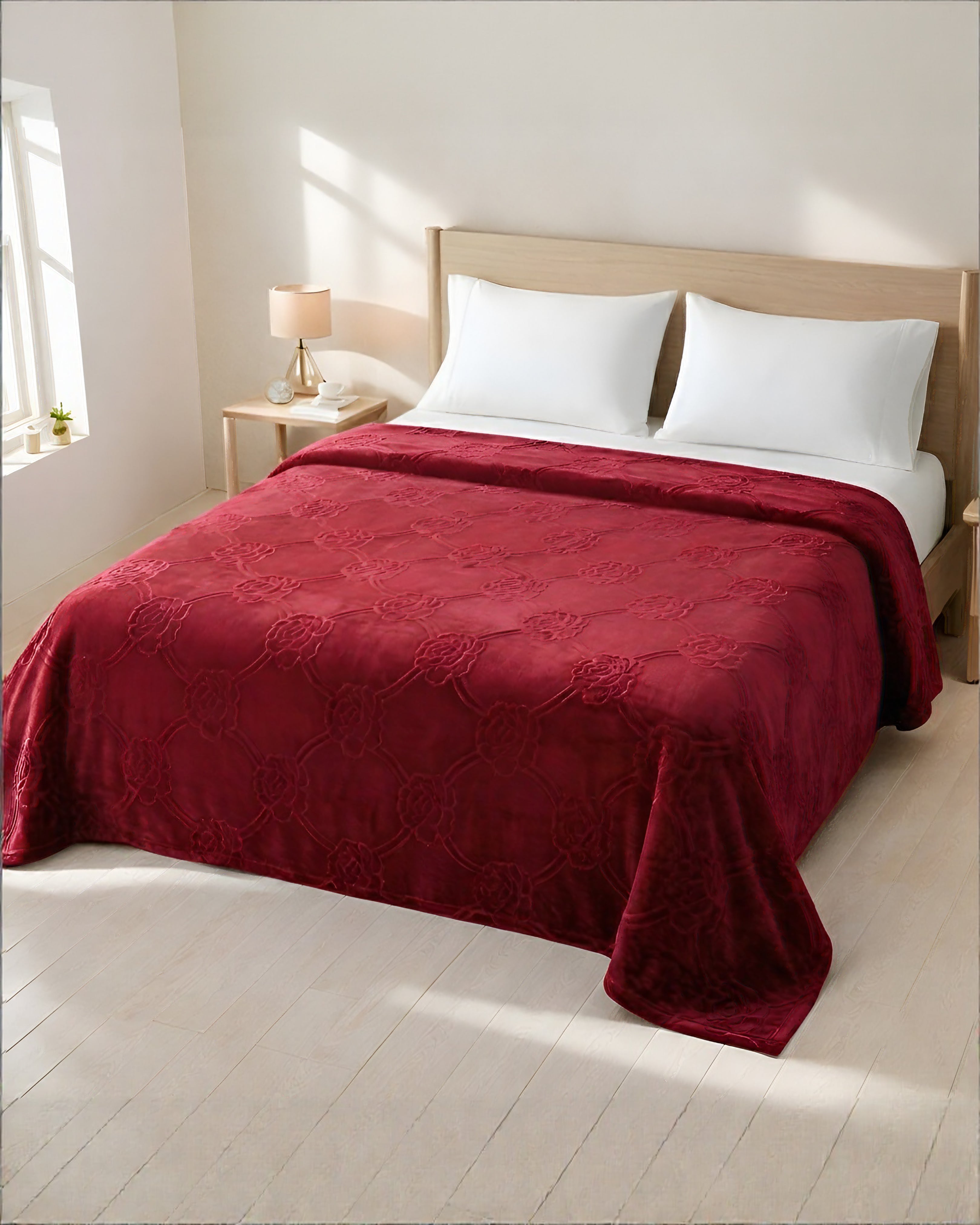 Mansion AC Flannel Blanket - Red