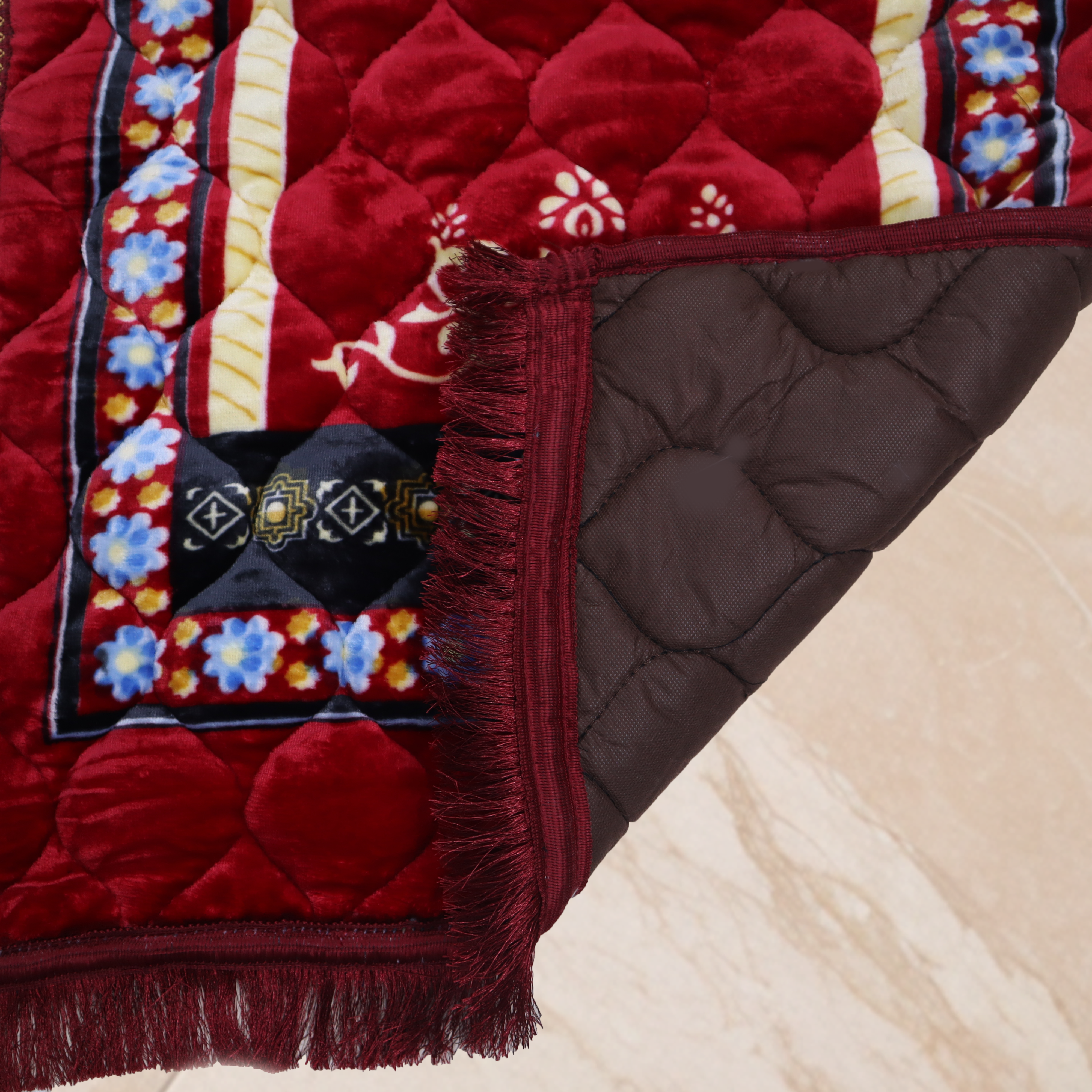 Kiswah Printed Prayer Mat-Red