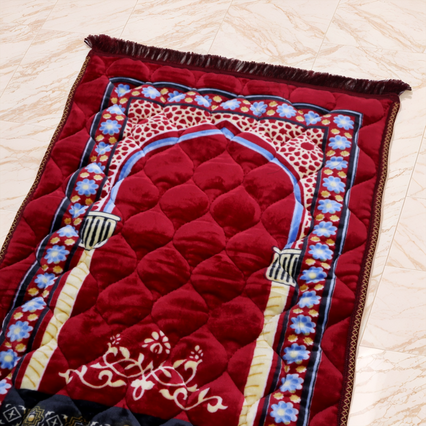 Kiswah Printed Prayer Mat-Red