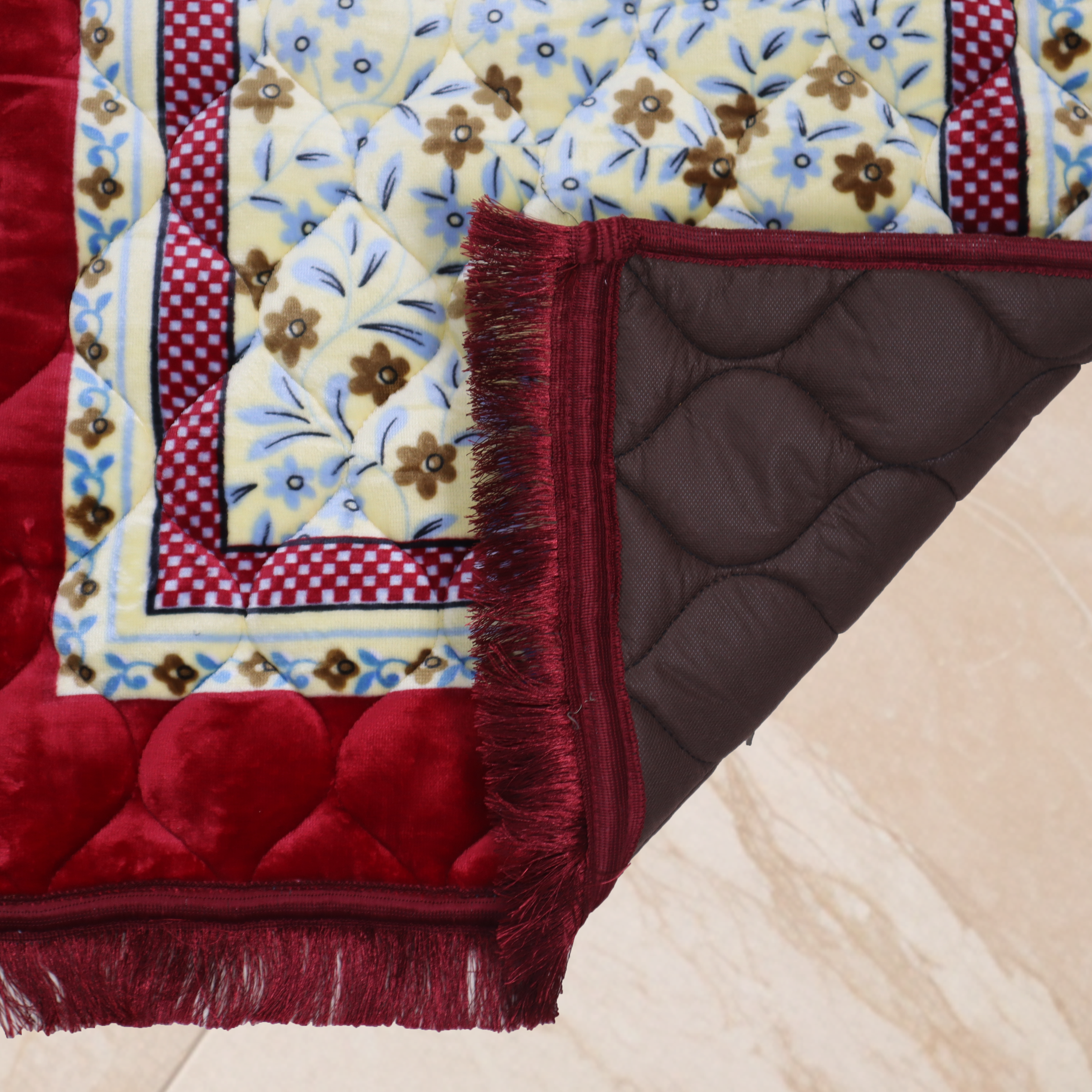 Kiswah Printed Prayer Mat-Ruby