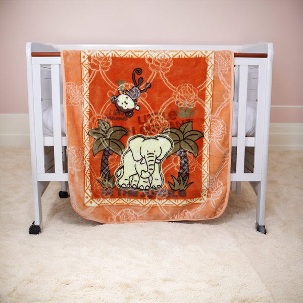 Baby Blanket Royal Embossed - Tiny Safari