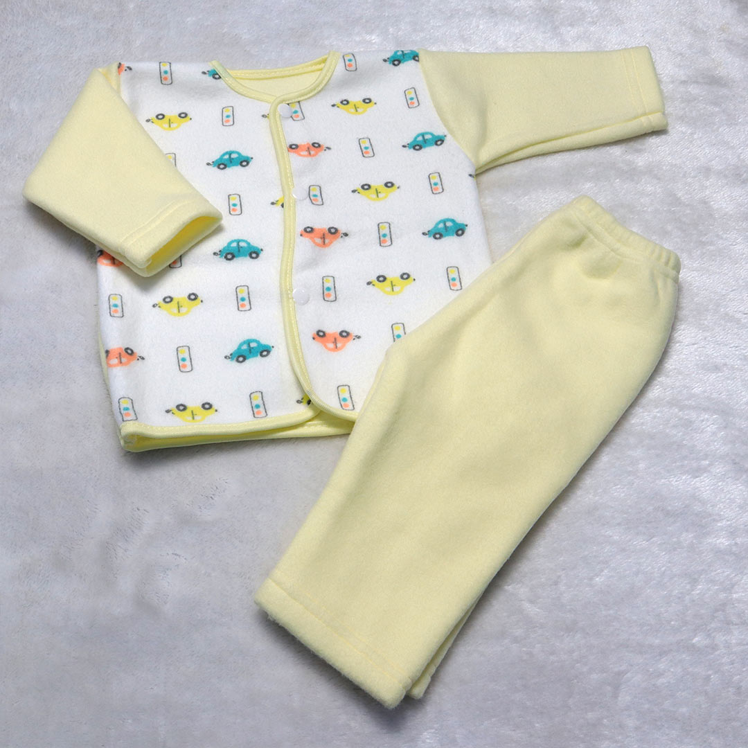 2 Pieces Printed Baby Suit Yellow