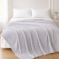 Rabbit Fur Throw Blanket - Silver