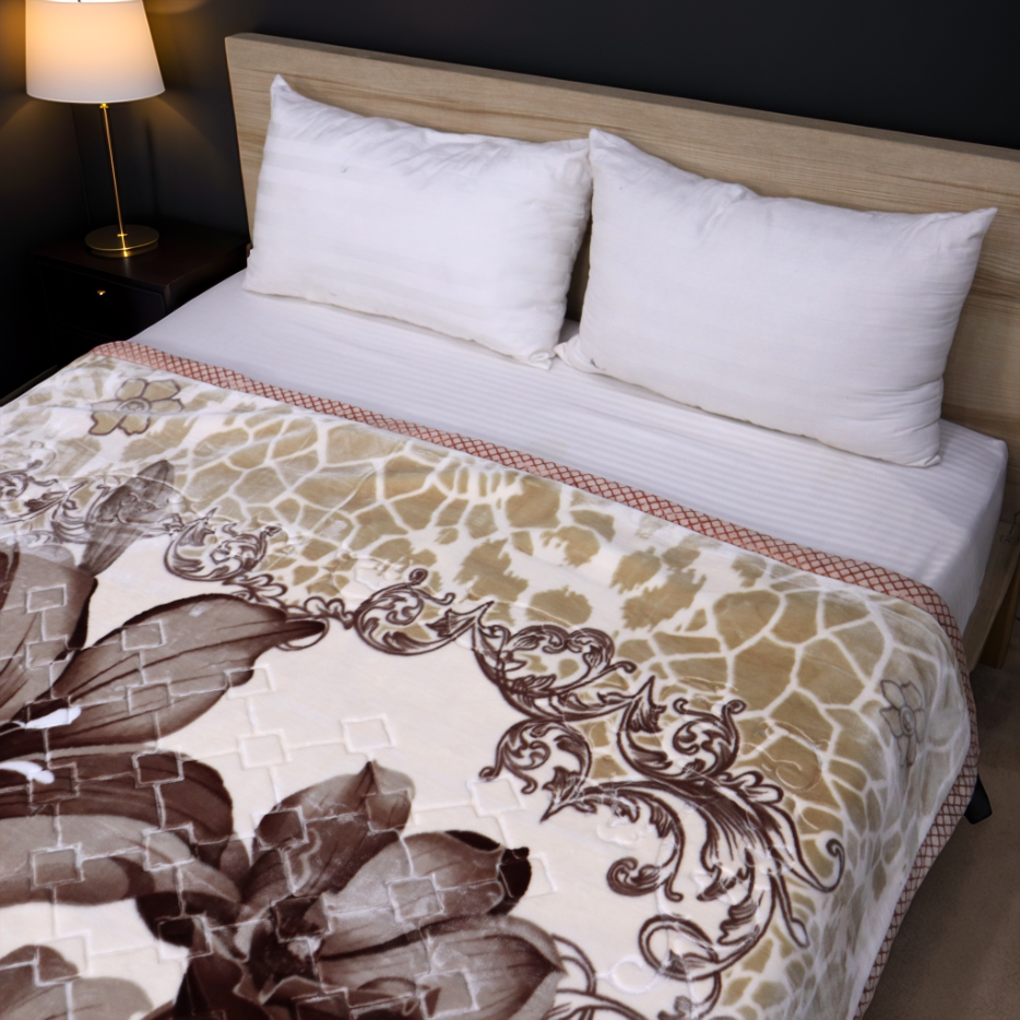 Moonlight Cloudy Bed Blanket - Caffeine