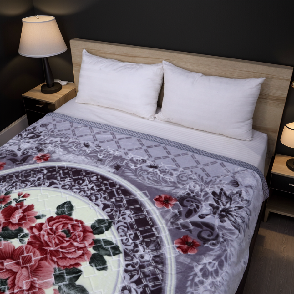 Moonlight Cloudy Bed Blanket - Dusky Lilac