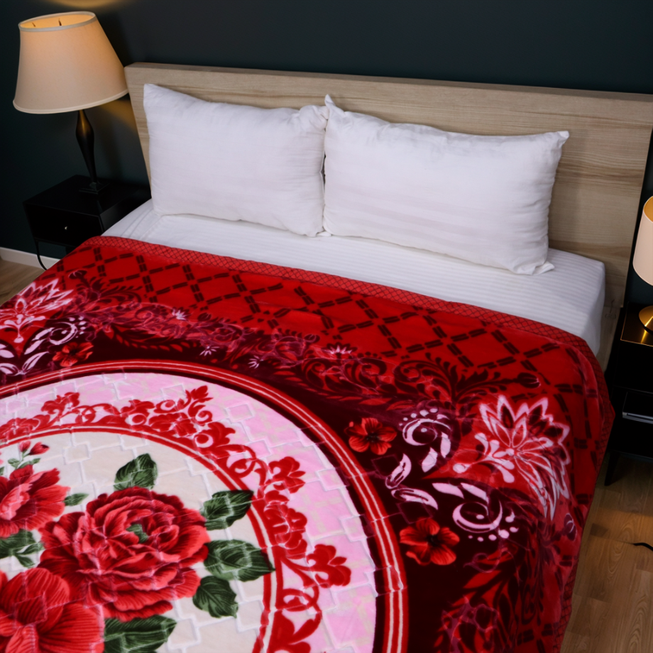 Moonlight Cloudy Bed Blanket - Rosy Velvet