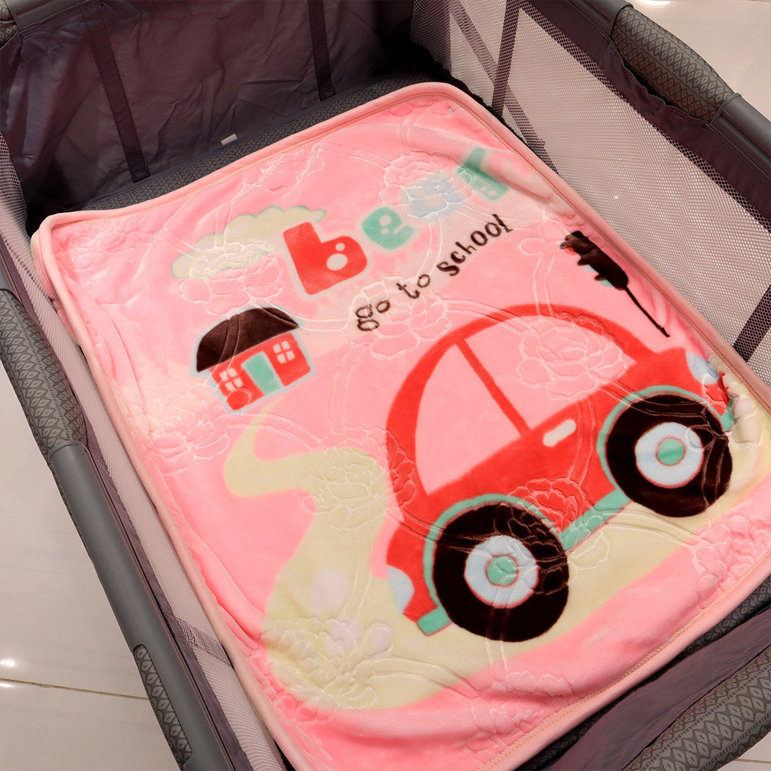 Tiny Tots Cot Baby Blanket-Bubblegum Pink