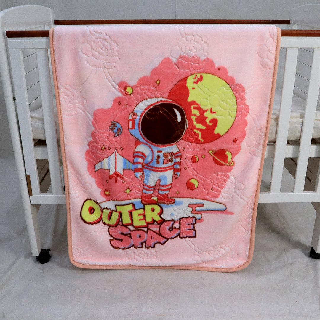 Tiny Tots Cot Micro Baby Blanket- Flamingo Pink