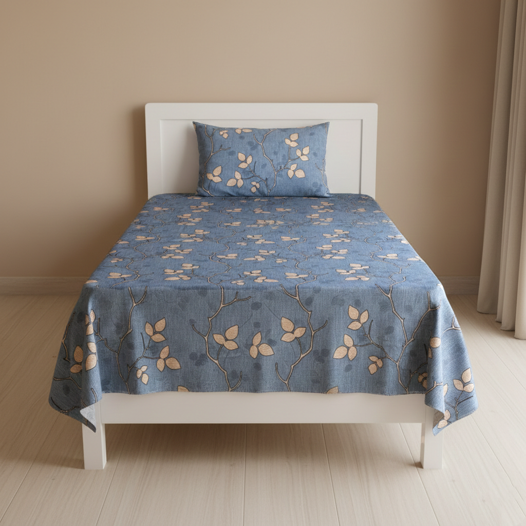 Fantasy Printed Single Bed Sheet-Voilet Hour