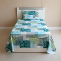 Fantasy Printed Single Bed Sheet-Waves
