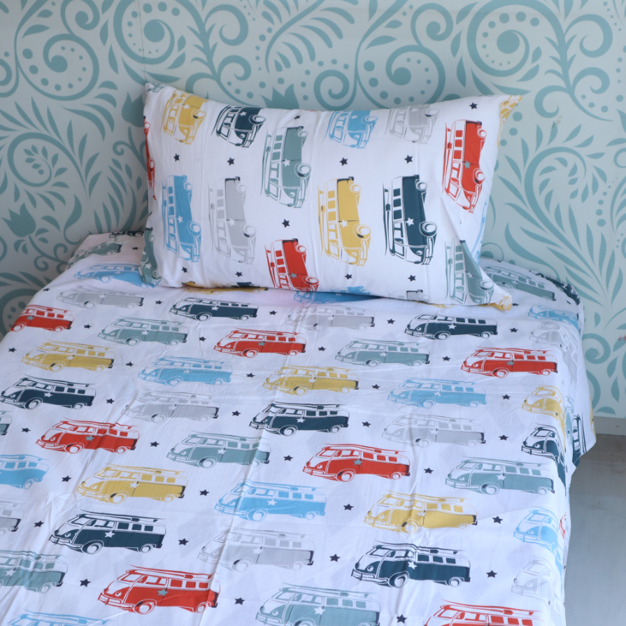 Pluto Kids Bedsheets Junior Size - Bedtime Bus