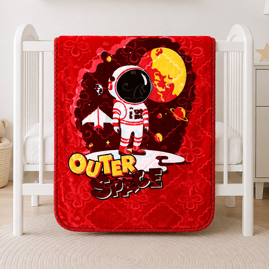 Cuddle Me Baby AC Flannel Blanket - Red Astro