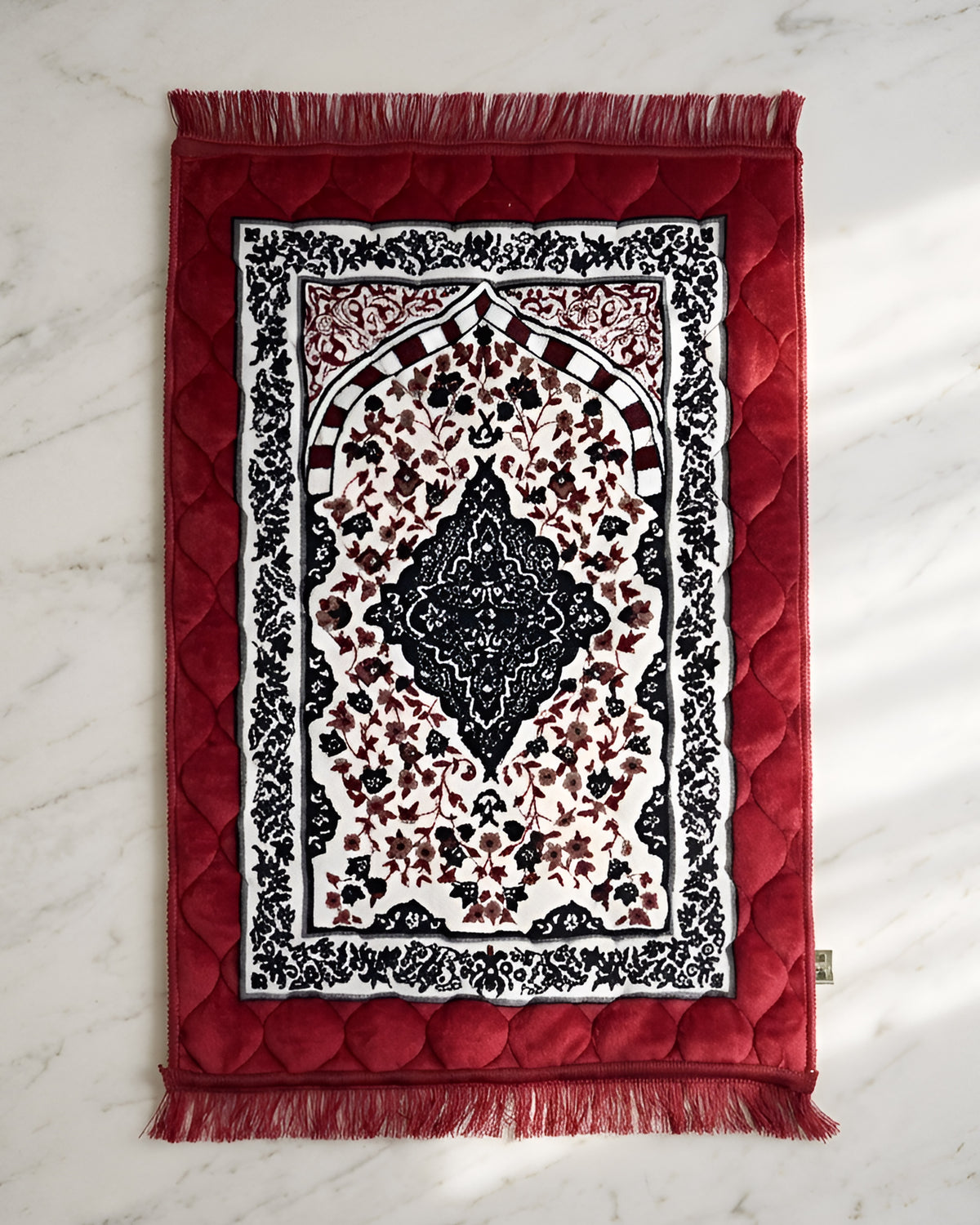 Mughal Janamaz Printed Prayer Mat-Velour