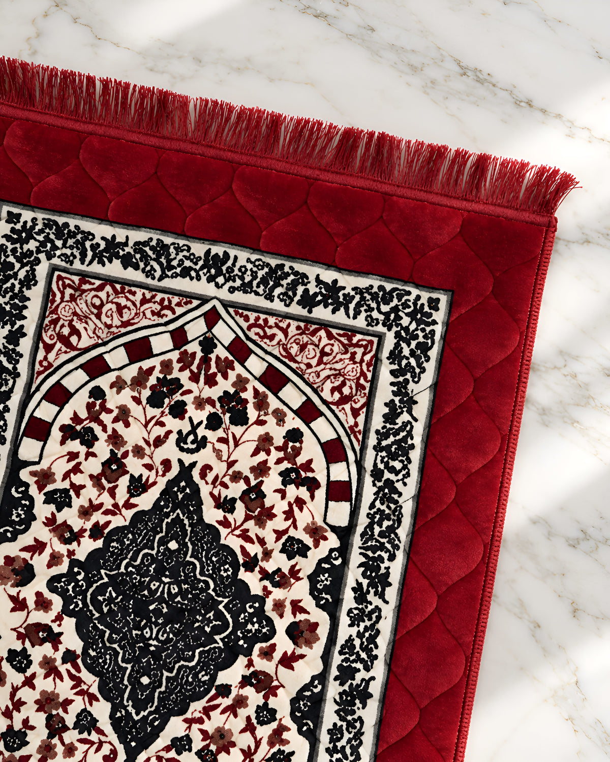 Mughal Janamaz Printed Prayer Mat-Velour