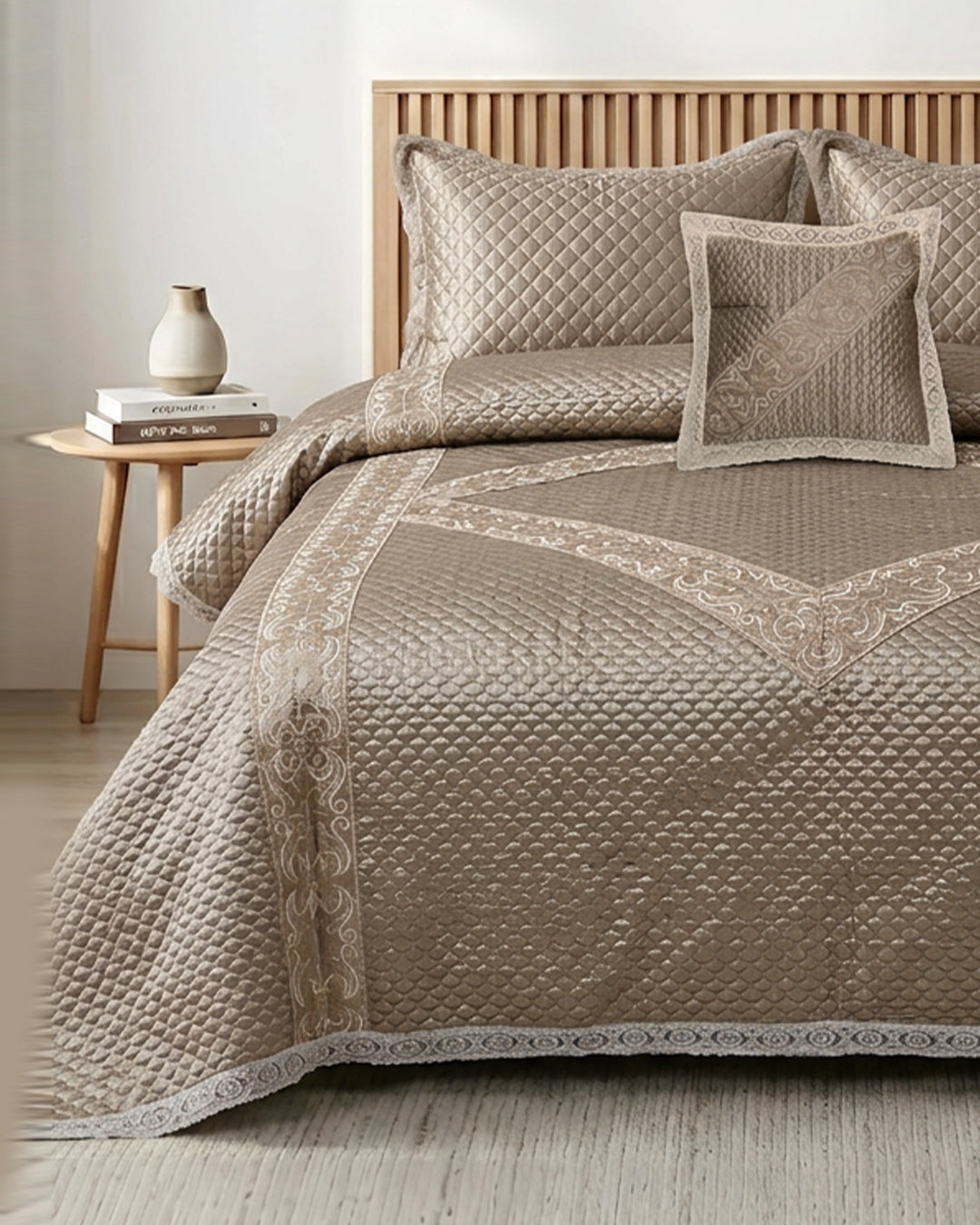 Opal 4 Piece Silk Bed Set-Zar