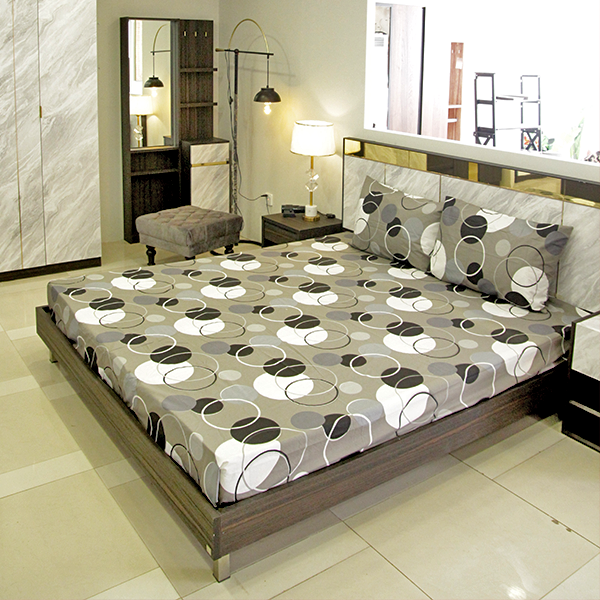 Elite Bedsheets Double Bed - Thunder Color