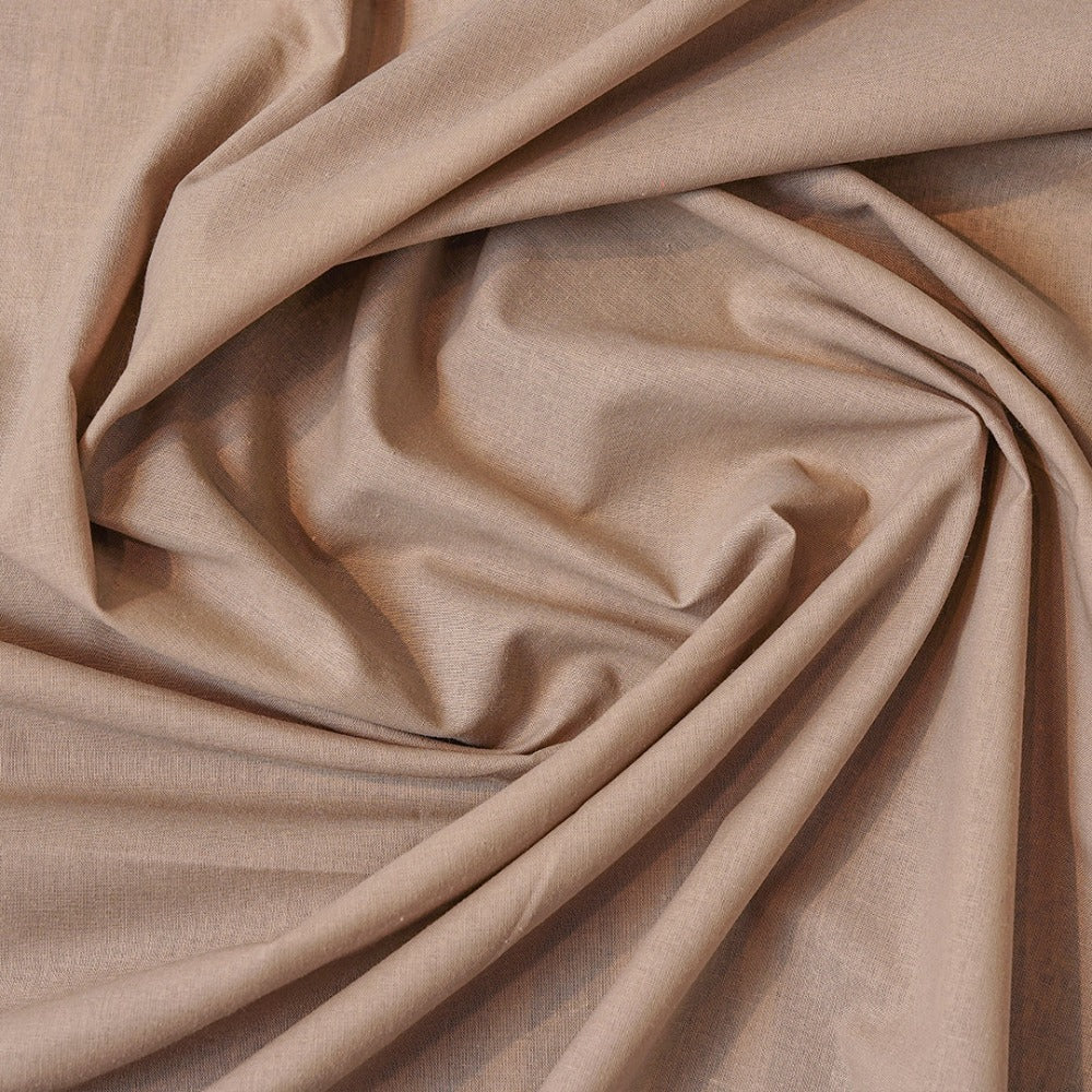 Blissful Bed Sheets Double Bed (Solid Dyed ) - Sandstone