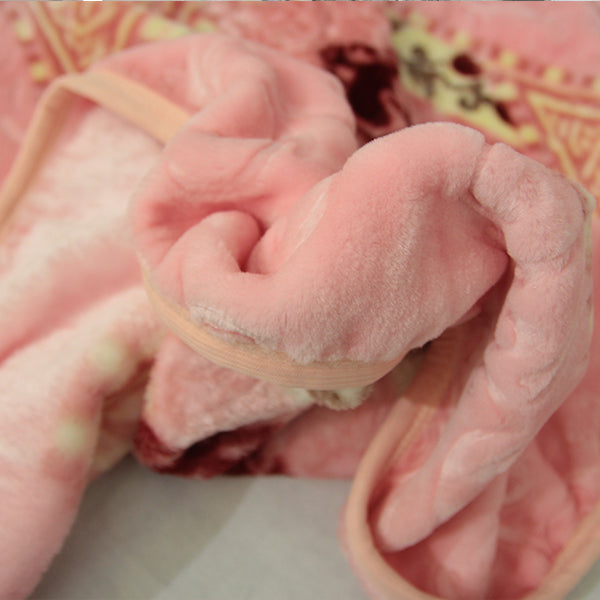 Lamb Bunny Baby Blanket Blush Pink