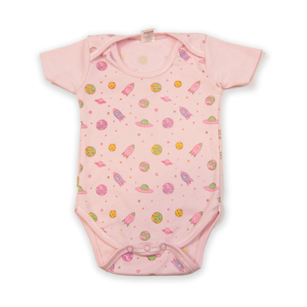 Baby Romper Printed-Pink- Baby Boo