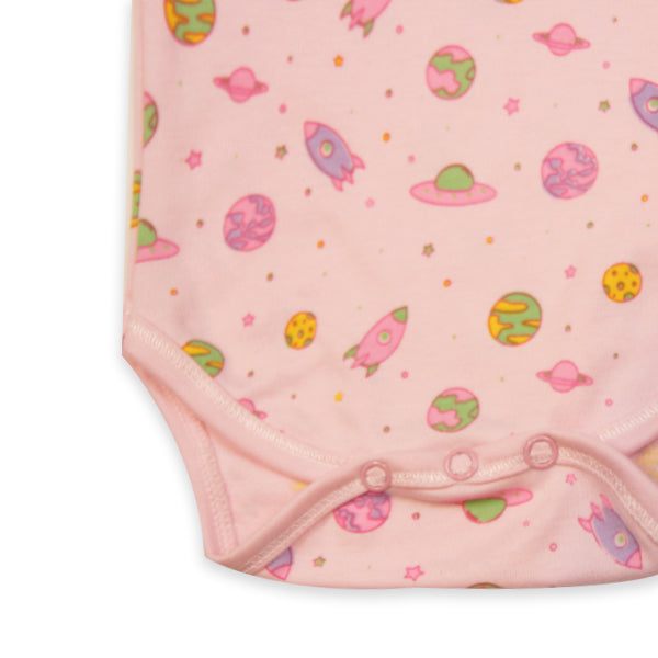 Baby Romper Printed-Pink- Baby Boo