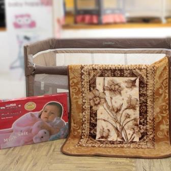Royal Embossed Baby Blanket- Coffee