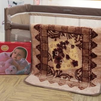 Baby Blanket Royal Embossed Chocolate Brown