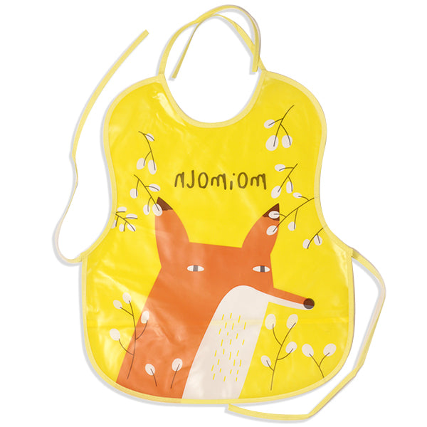 Plastic Baby Bib - Mom's Hug- Yellow