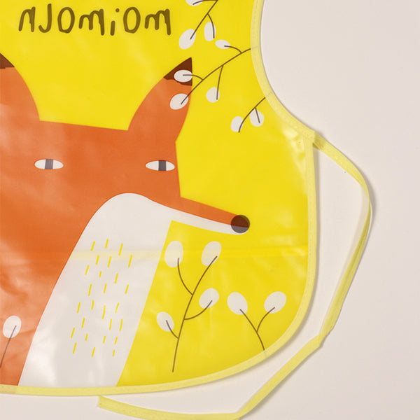 Plastic Baby Bib - Mom's Hug- Yellow